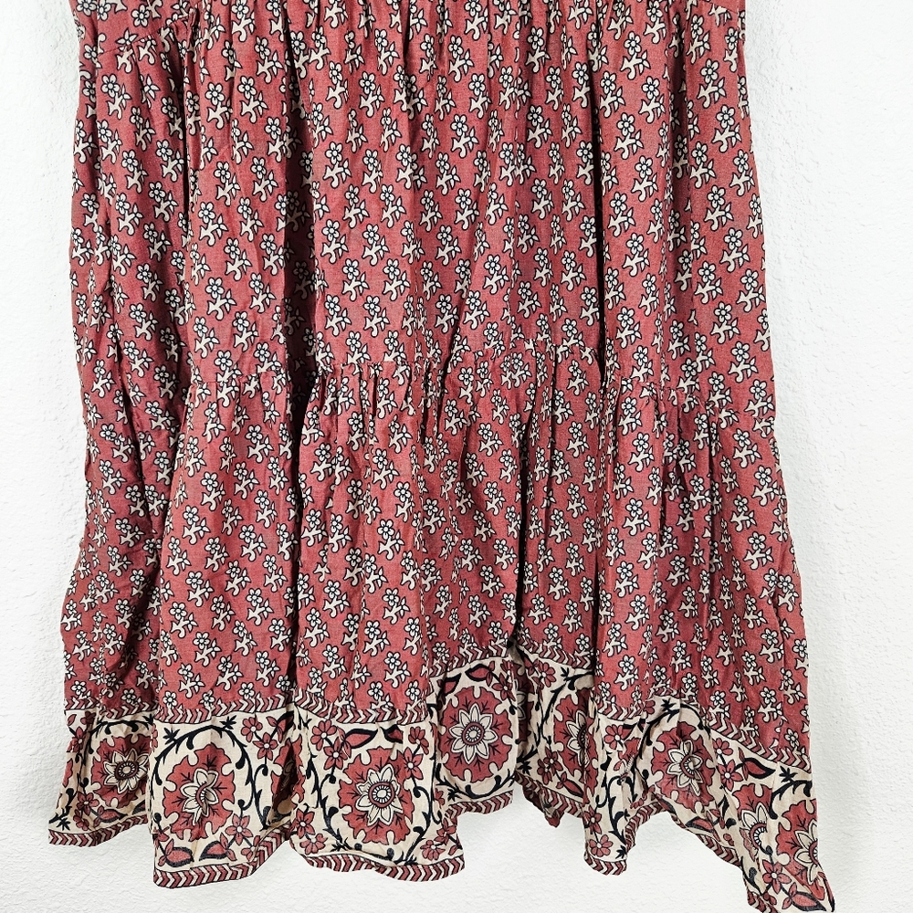 Sea NY Fernanda Pintucked Floral-print Cotton Mini Dress in Antique Rose - Picture 8 of 9